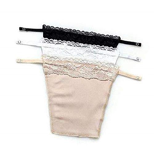 LHKJ 3 Pièces Haut Imitation Caraco Bandeau en Dentelle Cache-décolleté, Bandeau Complete Comfort sans Bretelles