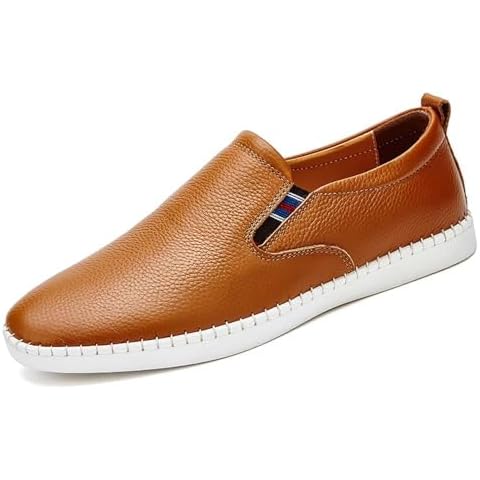 mitvr Men's Loafers Slip On Driving Shoes Lightweight Comfortable Outdoor Walking Shoes,Brown,45EU=10.5 M US Cover