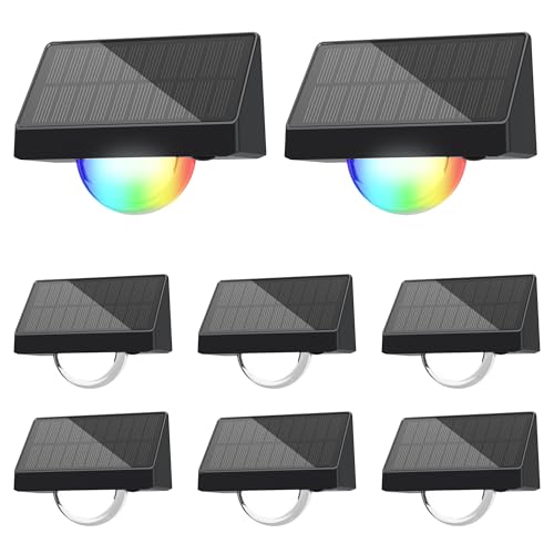 SOLPEX Solar Stair Lights Outdoor Waterproof, Solar Step Lights for Outside with 8 Fixed Colors...