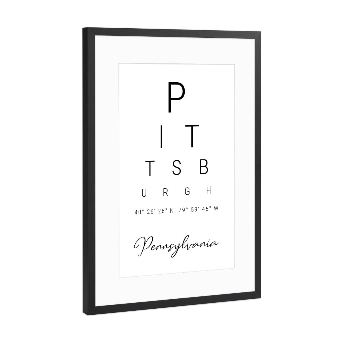 artboxONE Poster mit Rahmen Schwarz (Metallic) 60x40 cm Pittsburgh | Pennsylvania von MAN ON THE Milky Way