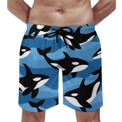 Men's Beach Swimwear with Pocket, Drawstring Swim Shorts with Mesh Lining Soft Quick Dry Swimming Trunks3