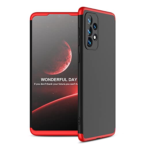 Image of Kapa Double Dip Full 360 Protection Back Case Cover for Samsung Galaxy A73 (5G) (Red, Black)