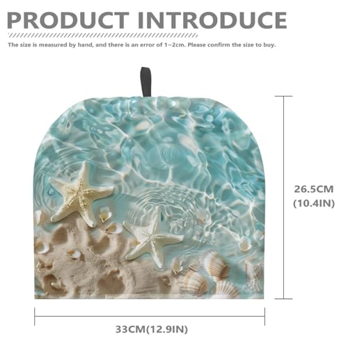 Image of Hudotybom Beach Starfish Tea Cozy for Teapot - Insulated Large Teapot Cover to Keep Warm Tea Kettle - Machine Washable Coffee Pot Cloth - Kitchen Home Decorations