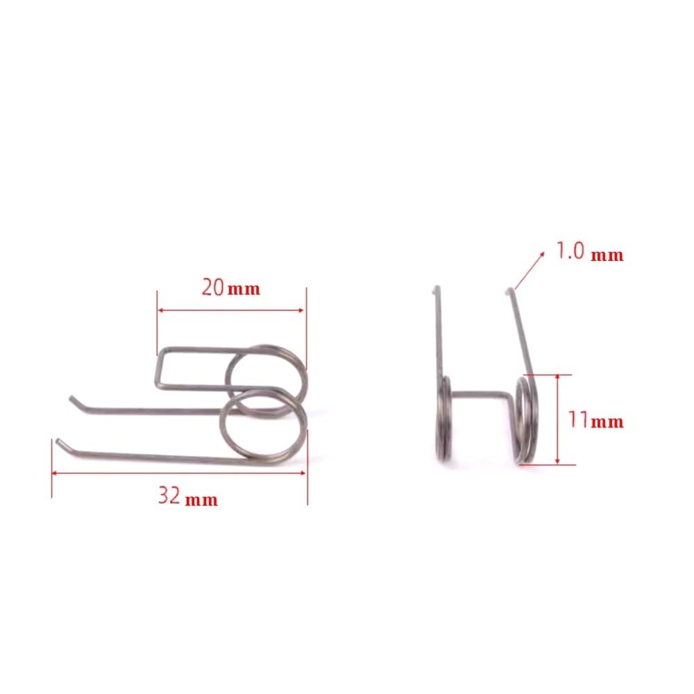 12pcs Spring Double Torsion Spring 1.0 Wire Diameter 11mm Outside Diameter Strong Torsional Spring