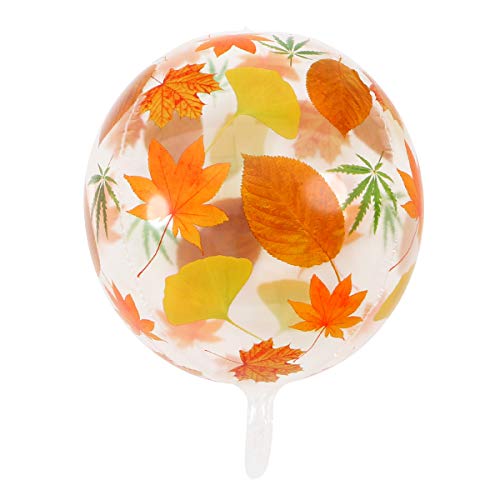 Thanksgiving Fall Maple Leaf Balloons Orange 4D Autumn 22 Inch Foil Balloon #TOP1