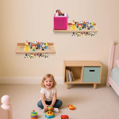 Gieanoo for Tonie Shelf with Wall Mount Storage 30-36 Characters,Natural - image 2