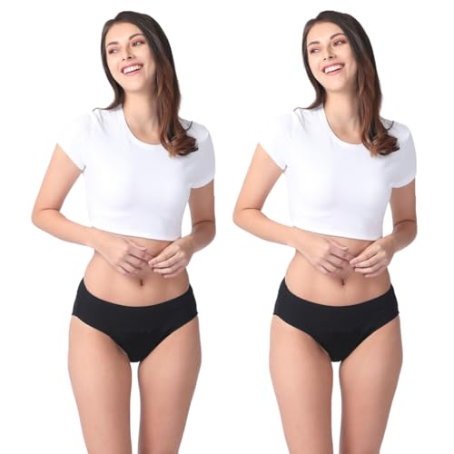 Image of Adira | Hipster Panties for Women | Period Panties for Women Leak Proof & Breathable | Hipster Fit for Medium Flow | Use with Pad for Non Icky Feeling | Patented Design | Pack of 2