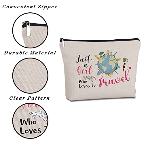 Travel Lover Gifts Zipper Makeup Bag - Travel Cosmetic Bag for Women, Best Friends, Sister - Unique Birthday Gifts4