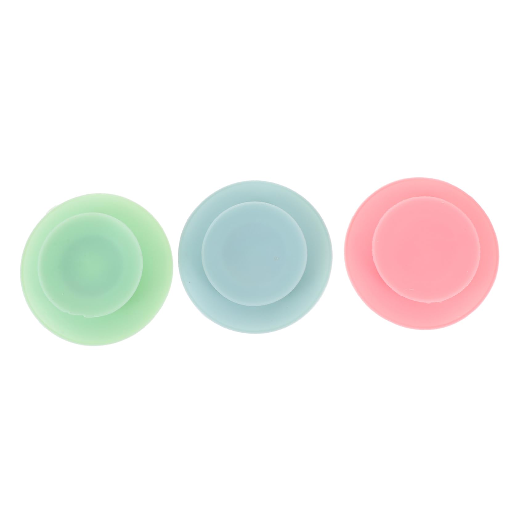 Cabilock 3pcs Kids Bowl Sucker Silicone Bowl Suction Cup Tableware Fixing Sticker Random Color