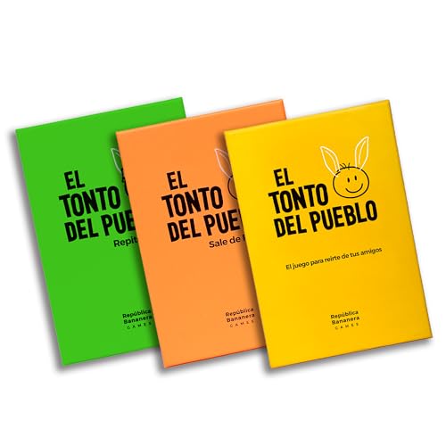 Juegos de Mesa - El Listo del Pueblo - El Juego de Mesa para reírte de Tus Amigos - Cartas pizarras y rotuladores (Pack 3 Juegos Repite la ESO Sale de Fiesta y Normal)