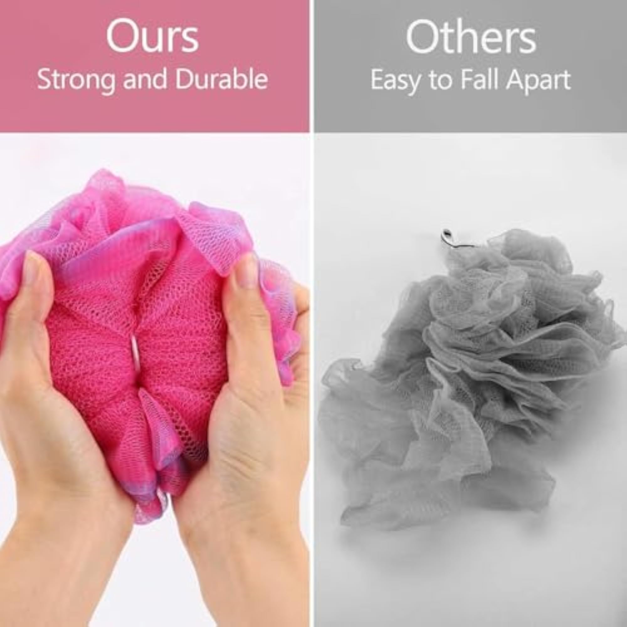 Scrub Large Loofah for Bathing, Exfoliator for Dead Skin