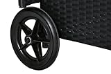 Nexos Rattanliege mit Auflage creme Poly Rattan Gartenliege Sonnenliege Liegestuhl Liege - 7