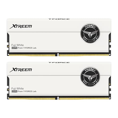 Image of TEAMGROUP T-Force XTREEM DDR5 Ram 32GB (2x16GB) 7600MHz PC5-60800 CL36 A-DIE Desktop Memory Module Ram for Intel XMP 3.0 & AMD Expo Compatible White FFWD532G7600HC36FDC01