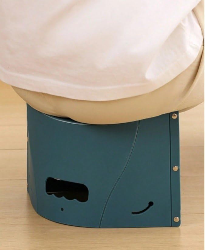 Image of Folding Camping Stool with Storage Bag, Portable Foldable Plastic Basket with Handle, Multicolour, for Camping, Picnic, Travel and Home Use, 1 Piece