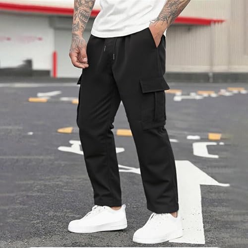 Men's Cargo Pants Casual Tactical Pants, Classic Relaxed Work Pants with Multiple Pockets Outdoor Casual Trousers2
