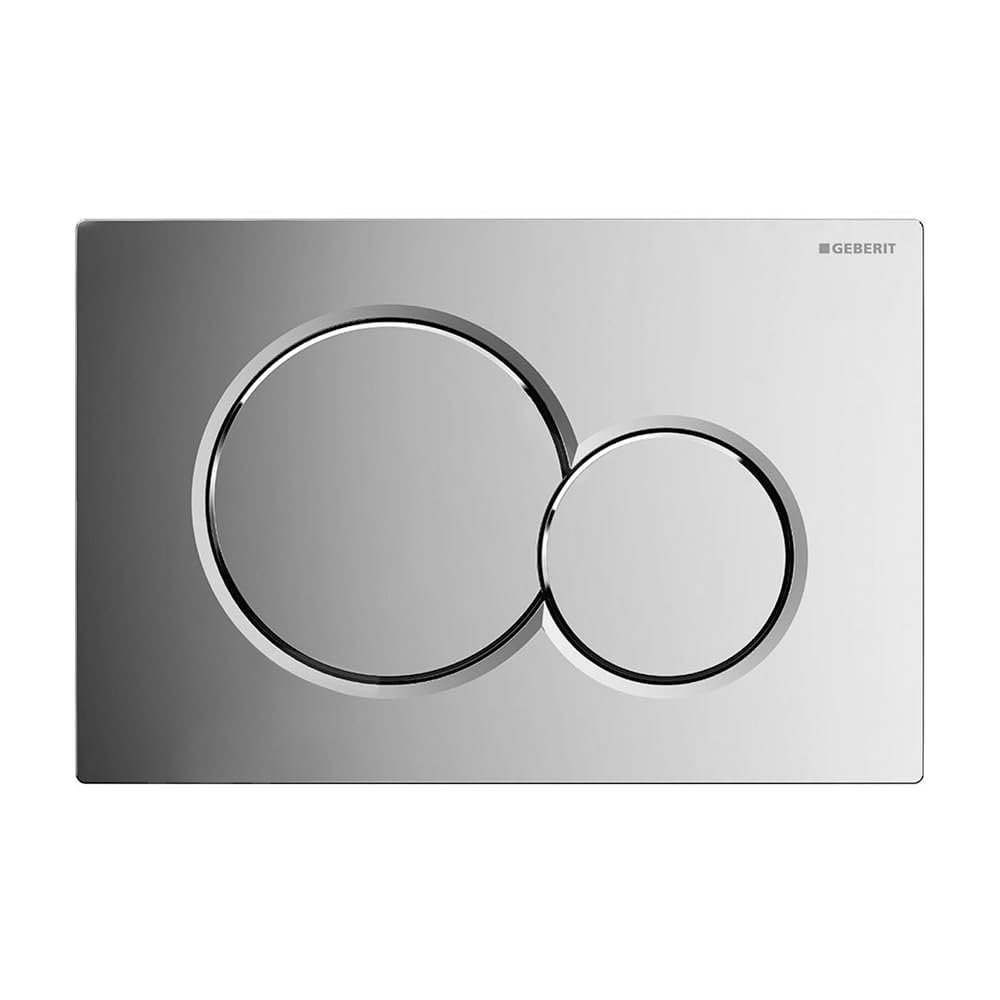 Cassetta Scarico WC Incasso Geberit Per Muratura (WC A Pavimento) - Doppio Scarico Regolabile (6/3 L) - INCLUSA Placca Di Comando Doppio Tasto Cromata