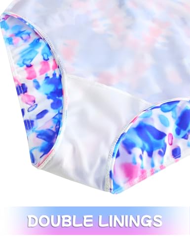 Image of Girls Swimsuits Back Cutout Bathing Suits for Girls 6-14 Removable Chest Pad Quick Dry for Swim Team Beach Pool