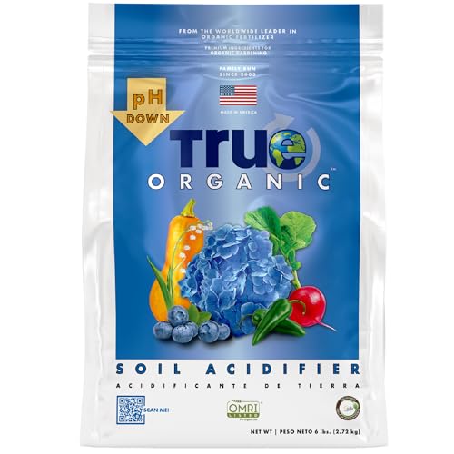 True Organic Soil Acidifier – Lowers Soil pH for Acid-Loving Plants – Ideal for Turning Hydrangeas Blue – 6lb Bag