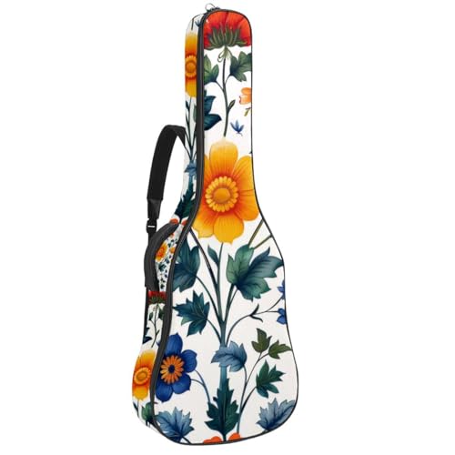 Sac pour guitare à fleurs colorées pour transporter votre folk en répétition