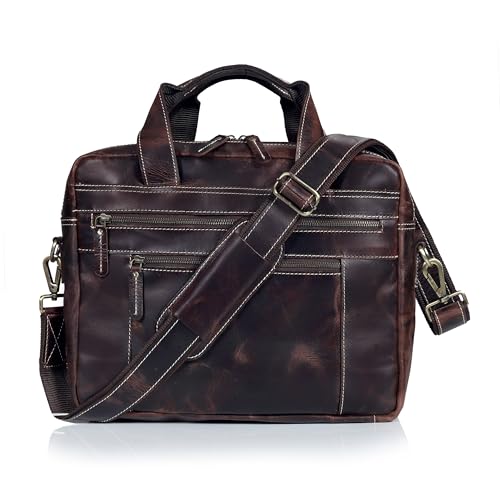 Leather Messenger Bag For Men, Vintage Handmade Laptop Briefcase and Shoulder Bag for Men Woman2