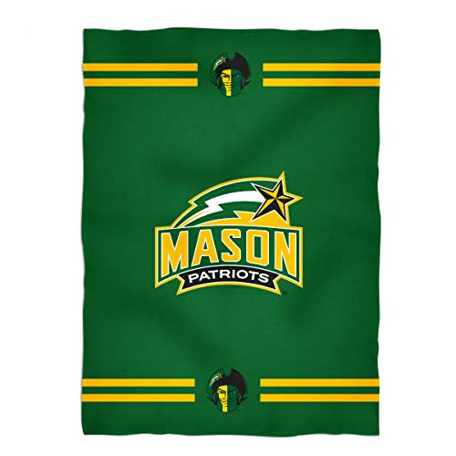 Vive La Fete College Blanket, Officially Licensed George Mason Patriots, Warm & Lightweight Throw Measuring 40" X 58" from