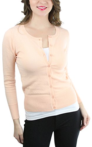 Image of ToBeInStyle Women's Long Sleeve Button Down V-Neck Cardigan