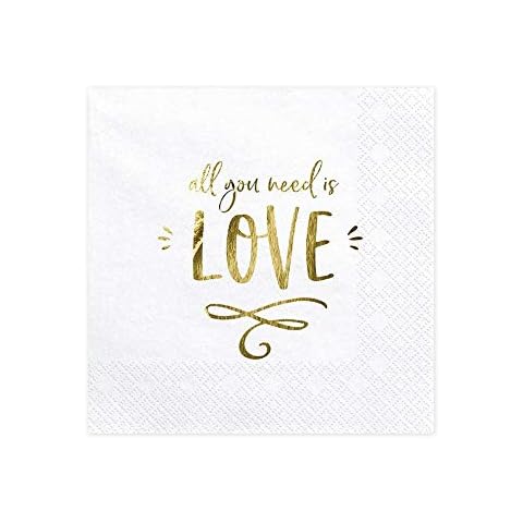 All You Need is Love Gold Napkins Cover