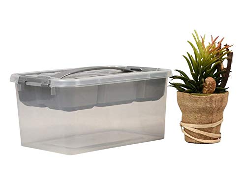 NOW & ZEN Multipurpose Plastic Handy Medical Storage Box with Removable Inner Tray and Carrying Handle (Pack of 1, Grey) (B07R76WFQK) Amazon Price History, Amazon Price Tracker