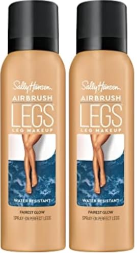 Sally Hansen Airbrush Legs, Spray-On Self-Tanner, Fairest Glow | 4.4 Oz | Pack of 2