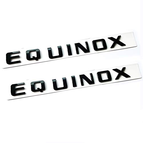 Equinox emblemas negros de aleación, kit de 2 letras 3D de repuesto OEM para maletero