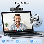 Angetube Wide Angle 4K Webcam for PC - 120° FOV, PDAF Autofocus, 2 Noise-Cancelling Mics, 1080P@60FPS, Auto Light Correction, USB-A/C, Privacy Cover, Video Conference Camera for Mac Laptop and Desktop