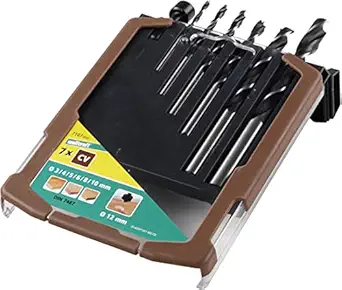 Wolfcraft 7107000 WOOD DRILLS + 1 COUNTERSINK, ASS.