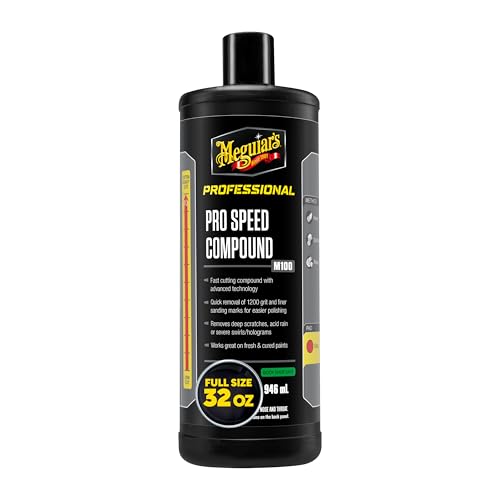 Meguiar’s Pro Speed Compound M10032 – Fast-Cutting Compound for Heavy Scratch and Swirl Removal – Professional Car Polish – Compound That Removes up to 1200 Grit Sanding Marks, 32 Oz