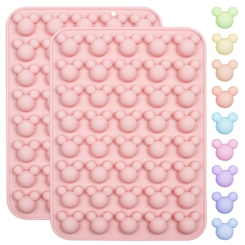 Silicone Mouse Candy Molds 40 Cavity Cute Mouse Molds for Chocolate Jelly Ice Cube Soap Wax Clay Resin Cupcake Topper