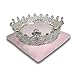 Resonant Energies 5.5 Inch Square Blush Pink Velour Tiara & Crown Display Pillow Stand, 'Bean Bag' Support, TPV24S