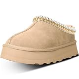 Platform Slippers Mini Boots for Women Fleece Lined Boots Platform Boots Anti-Slip Snow Platform Slippers for Women Outdoor