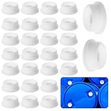 LANIAKEA 50PCS 2'' Poly Buttress Drum Bung Caps for 55 Gallon Plastic Drum, Fine and Coarse Thread with Gasket Poly Plug, Plastic Barrel Bung Cap