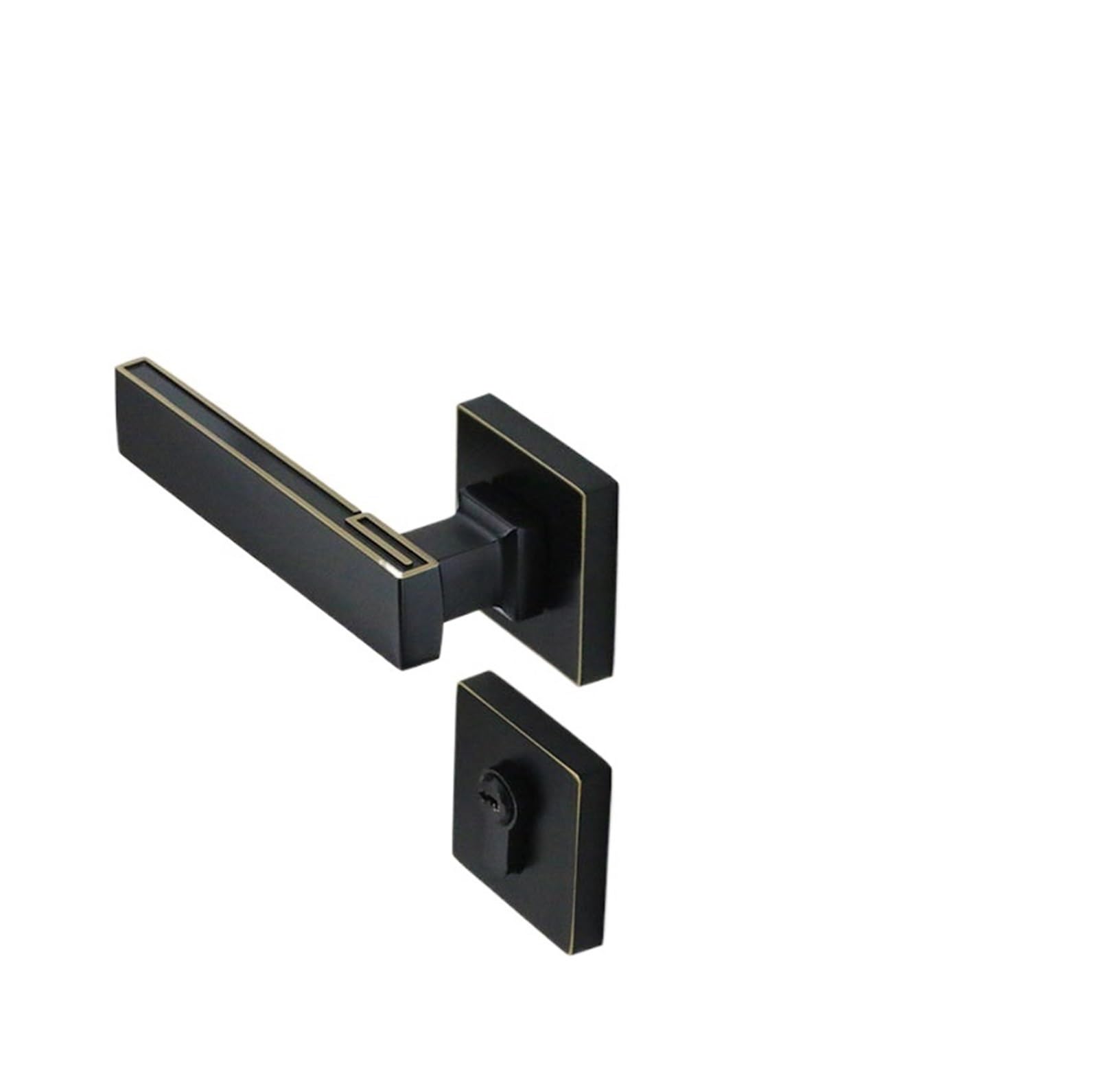 Aepqbgqj One Color Copper Lever Handle Lock Chinese Style Silent Indoor Bedroom Wood Door