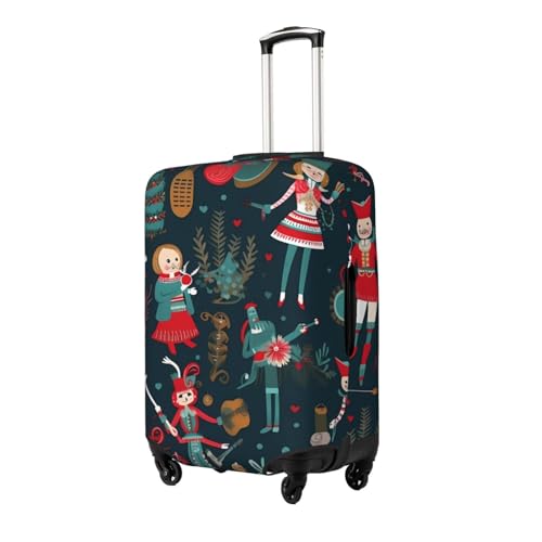 Luggage Cover Protector Washable Stretch Suitcase Protector Women's Nutcracker Ballet Xmas Dance Suitcase Cover Anti-Scratch Travel Baggage Covers Fits 18-32 Inch Luggage Protectors2
