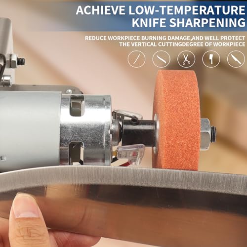 SI FANG Electric Belt-Sander Portable Sanding Machine Kit, 7 Speed Mini Bench Grinder Sharpener, 15 Degrees for Knife Making Sharpening, Woodworking DIY Crafts Metal Polishing Grinding, UK Plug 4 SI FANG Electric Belt-Sander Portable Sanding Machine Kit, 7 Speed Mini Bench Grinder Sharpener, 15 Degrees for Knife Making Sharpening, Woodworking DIY Crafts Metal Polishing Grinding, UK Plug - Image 4