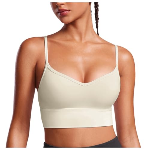Soutien-gorge de sport long réglable avec fines bretelles et décolleté Sweetheart
