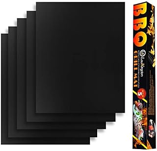 LauKingdom Grill Mat Set of 5 - 100% Non-Stick BBQ Grill Mats