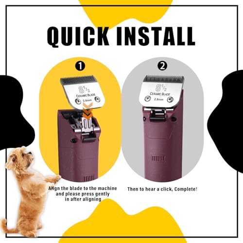 Image of 8 1 /2 Dog Grooming Ceramic Blade,Compatible with Andis ,Oster A5,Wahl KM10