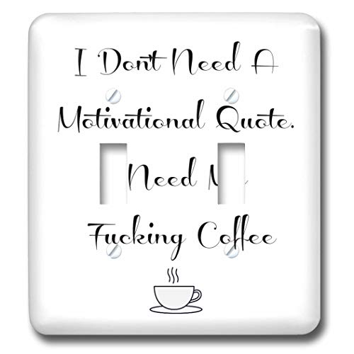 3dRose Image Quote I Dont Need Motivational double toggle switch