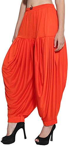 pietrawomen patiala Comfortable Viscose dhoti salwar baggy pant in combo of Navy blue and Orange Color