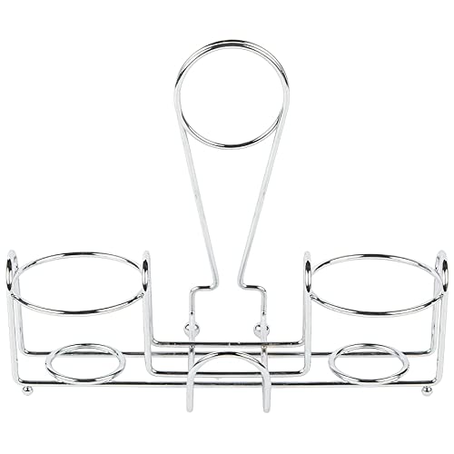 G.E.T. 4-22735 Chrome Metal Two Compartment Condiment Caddy Metal Table Caddies Collection - Thumbnail 5