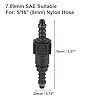 X AUTOHAUX 7.89mm SAE to 5/16 8mm Straight Fuel Line Hose Quick Release Connector Disconnect Hose Nylon 2PCS #2