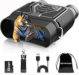 Night Vision Goggles with 32GB for Total Darkness,Digital Infrared Night Vision Binoculars with 3'' HD Screen for Observing and Recording Birthday Gifts for Men.