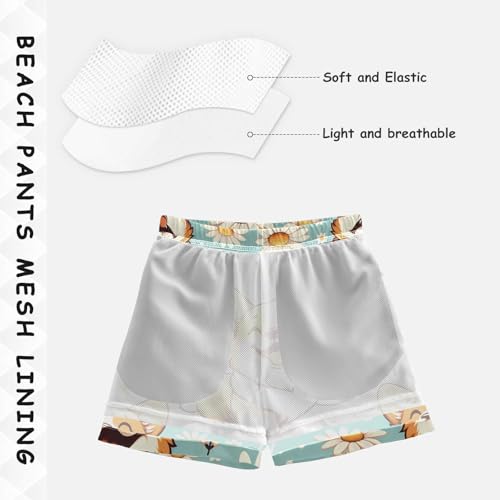 susiyo Boys Swim Trunks Corgi Dogs Daisies Toddler Swim Shorts Quick Dry Beach Board Shorts Little Boy Bathing Suits Swimwear4