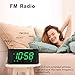 Sicsmiao Alarm Clock Radio, Alarm Clock for Bedrooms, 3 Color LED Display with Dimmer, 7 Color Night Light, Dual Alarms with Big Snooze, USB Chargers, Battery Backup, Easy to Set for Kids, Elderly.